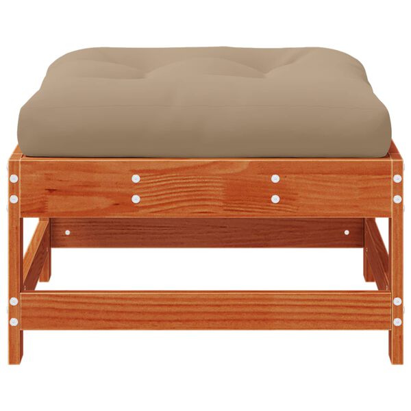 vidaXL Poggiapiedi da Giardino Legno di pino massiccio Marrone Cera