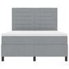 vidaXL Letto a molle con materasso Grigio chiaro 140 x 190 cm Tessuto