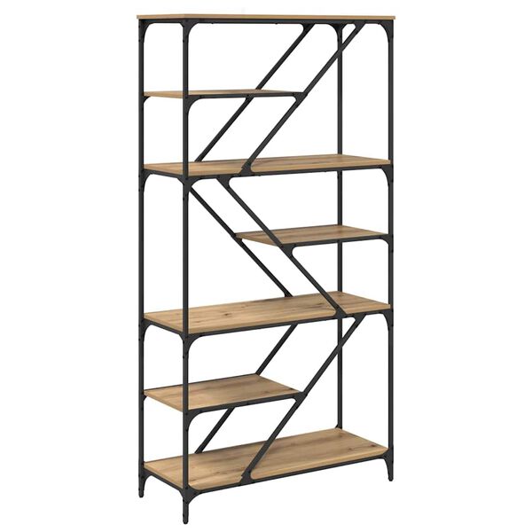 vidaXL Libreria Rovere artigianale 91 x 36 x 176 cm Legno multistrato