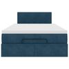 vidaXL Pouf Letto con Materasso Blu Scuro 120x190 cm Velluto