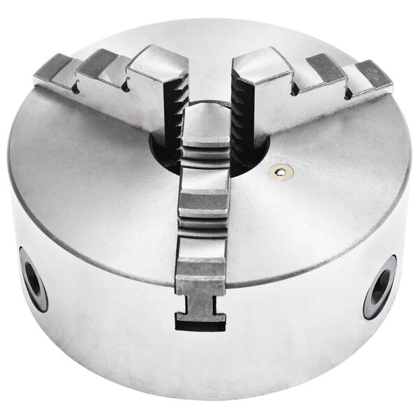 vidaXL Mandrino per Tornio a 3 Griffe Autocentrante 160 mm in Acciaio
