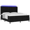 vidaXL Letto a Sorgente LED con materasso Nero 180 x 200 cm Tessuto