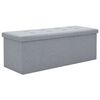 vidaXL Cassapanca Pieghevole in Simil Lino 110x38x38 cm Grigio Chiaro