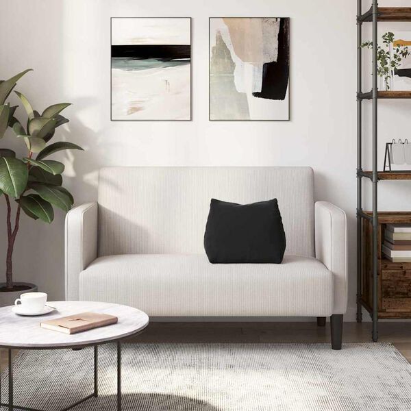 vidaXL Cuscino per Schiena Nero 45 x 20 x 35 cm Tessuto in Cords