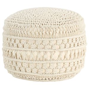 vidaXL Pouf Lavorato a Mano in Macram&eacute; 45x30 cm in Cotone
