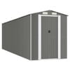 vidaXL Capanno da Giardino Grigio Chiaro 192x689x223cm Acciaio Zincato