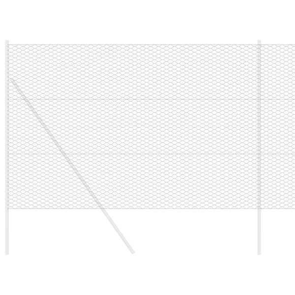 vidaXL Recinzione Esagonale Grigio 1,6 x 100 m PVC