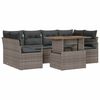 vidaXL Set Divano da Giardino 7 pz 6-Numero di posti Grigio