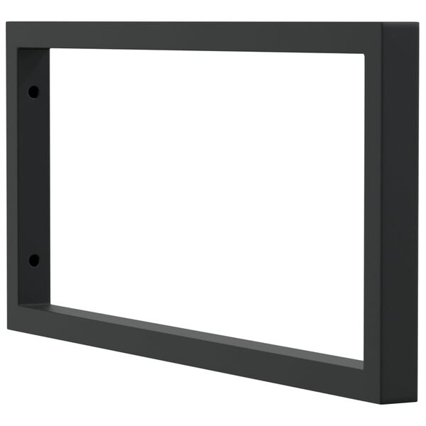 vidaXL Reggimensole per Lavabo 2 pz Nere Rettangolari in Acciaio