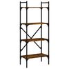 vidaXL Libreria Rovere Fumo 4 Ripiani 56x31,5x138,5 cm Multistrato