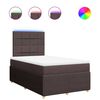vidaXL Giroletto a Molle con Materasso Marrone Scuro 120x200cm Tessuto