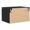 vidaXL Mobiletto da comodino a parete Rovere Nero 50 x 36 x 30 cm