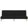 vidaXL Divano Letto a 2 Posti Nero in Tessuto