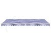 vidaXL Tenda Sole Automatica Retrattile Blu e Bianca 5x3 m