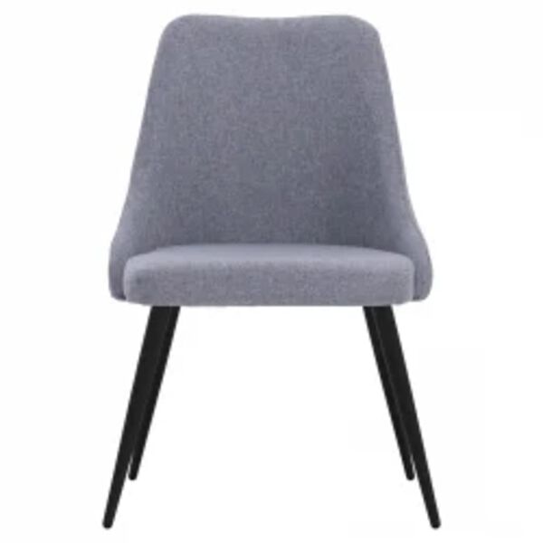 vidaXL Sedie da Pranzo 4 pz Grigio Chiaro in Tessuto