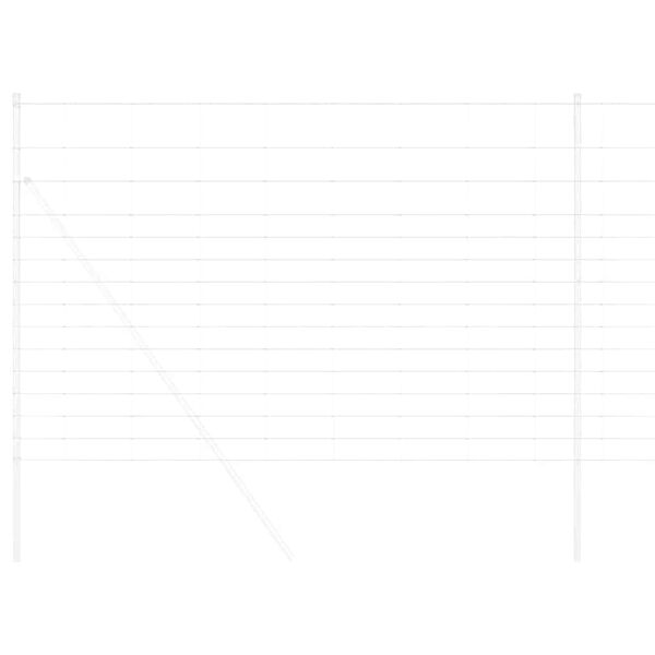 vidaXL Recinzione da campo Argento 25 x 1,6 m Acciaio zincato