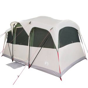 vidaXL Tenda Familiare con tetto Bianco e Verde 435 x 255 x 216 cm