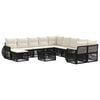 vidaXL Set Divano da Giardino 12 pcs Nero polyrattan