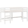 vidaXL Letto Soppalco con Scala e Tetto Bianco 80x200 cm Massello Pino