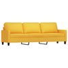 vidaXL Set di Divani 4 pz con Cuscini Giallo Chiaro in Tessuto
