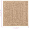 vidaXL Tappeto ZIZUR Beige 240x340 cm Aspetto Iuta Interni ed Esterni