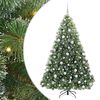 vidaXL Albero di Natale artificiale con 300 LED Verde 180 cm PE e PVC