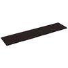 vidaXL Piano Bagno Marrone Scuro 220x50x(2-4)cm Legno Trattato