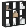 vidaXL Libreria Nera 102x32x102 cm in Legno Multistrato