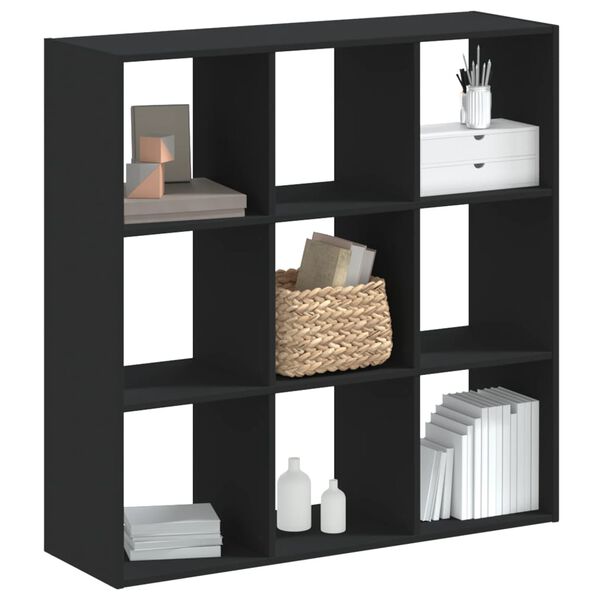 vidaXL Libreria Nera 102x32x102 cm in Legno Multistrato