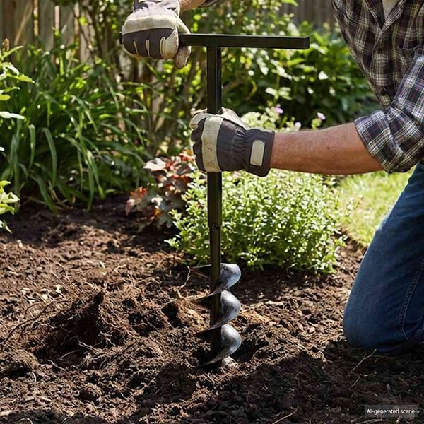 Trapano da terra con manico 180 mm con Tubo di prolunga Acciaio 9 m