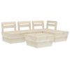 vidaXL Set Divani da Giardino su Pallet 5 pz in Legno Abete Impregnato