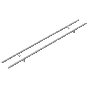 vidaXL Maniglia per Armadio 2 pcs Argento 1700mm Acciaio inossidabile
