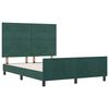 vidaXL Letto a molle con testiera Verde Scuro 140 x 190 cm Velluto