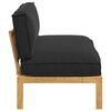 vidaXL Set di divani Nero 120 x 92 x 69 cm Legno di Acacia Massello