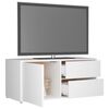 vidaXL Mobile Porta TV Bianco 80x34x36 cm in Legno Multistrato