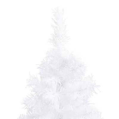 vidaXL Albero di Natale Artificiale ad Angolo Bianco 240 cm PVC