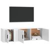 vidaXL Set di Mobili Porta TV 2 pz Bianco in Legno Multistrato