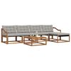 vidaXL Set di divani da esterno 6 pcs Grigio Naturale e Chiaro