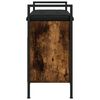 vidaXL Panca Porta Scarpe Rovere Fumo 65,5x32x57,5 cm