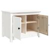 vidaXL Tavolino da Salotto Bianco 71x49x55cm in Legno Massello di Pino
