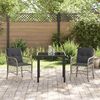 vidaXL Set da Pranzo per Giardino 3 pcs Grigio chiaro polyrattan