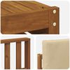 vidaXL Set divani 5 pcs Naturale e Beige Legno di Acacia Massello