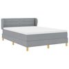 vidaXL Letto a molle con materasso Grigio chiaro 140 x 190 cm Tessuto