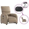 vidaXL Poltrona Reclinabile Massaggio Elettrica Cappuccino Similpelle