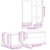 vidaXL Set mobili da ingresso 3 pcs Rovere nero 80 x 31 x 40 cm