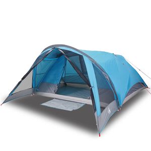 vidaXL Tenda Familiare Cabina per 6 Persone Blu Impermeabile