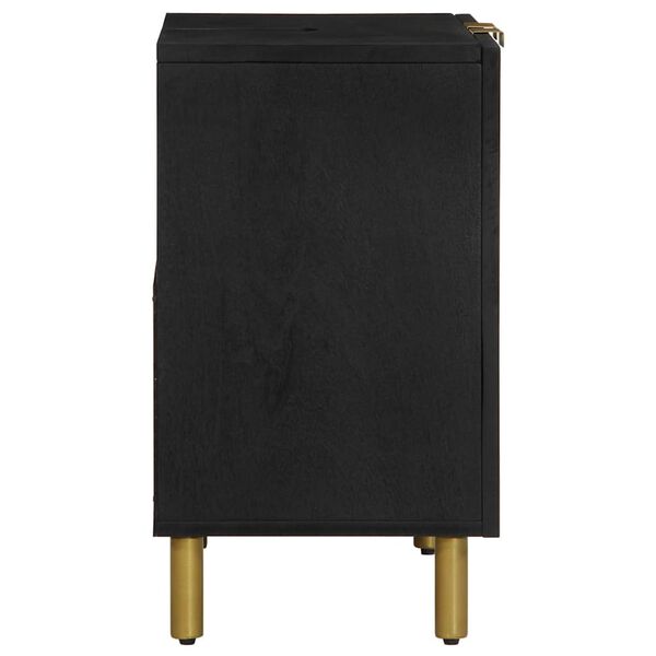 vidaXL Mobile Lavabo da Bagno Nero 62x33x58 cm in Legno Multistrato