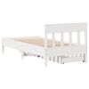 vidaXL Letto senza Materasso Bianco 90x190 cm in Legno Massello Pino