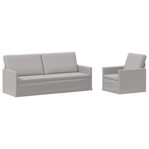 vidaXL Set di divani 2 pcs Grigio Nuvola Tessuto