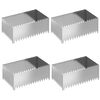 vidaXL Bordura per Prato 4 pcs 100 x 60 x 35 cm Acciaio Argento